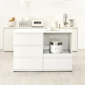 (엣지퍼니처)루체 1200 UV 하이그로시 광파 홈바 서랍형 LPM 아일랜드 식탁