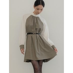 HALFNECK WOOL DRESS GREY[BELT세트]