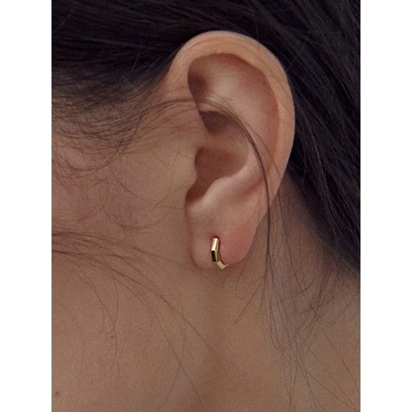 925silver 헤이즈 컷팅 원터치 링 귀걸이