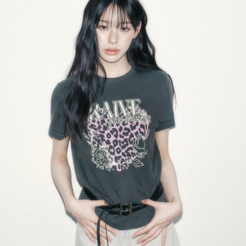 레이브 Love Leopard Graphic T-shirt VW5ME607_3color