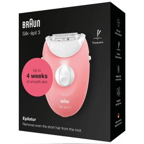 Braun 브라운 Silk-epil 에필레이터즈 Silk-epil 3 3-176 핑크 화이트