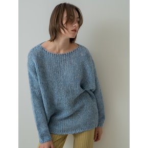 Loose Fit Netting Knit_Blue