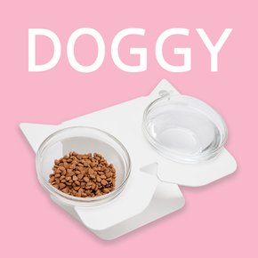 몬도미오펫 도기키티식탁 DOGGY (2구 강아지식탁 고양이밥그릇 수반)