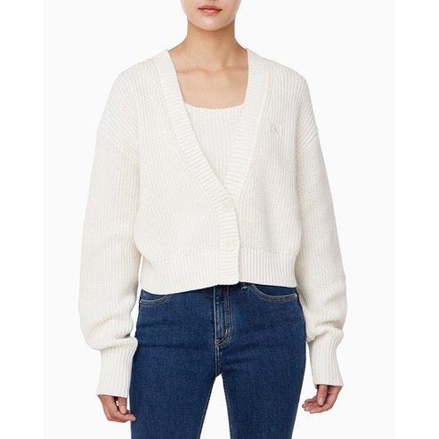 Calvin Klein Jeans 여성 2 IN 1 크롭 가디건 세트(47AB300)