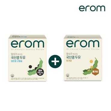  이롬 황성주박사의 국산콩두유 검은콩 고칼슘 190ml x 16팩 + 무가당 190ml x 16팩