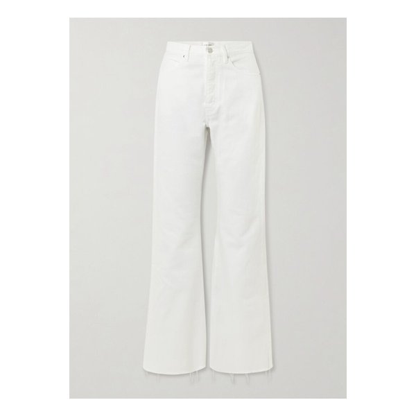 렉스 디스트레스드 미드라이즈 플레어 진 화이트 46376663162833508