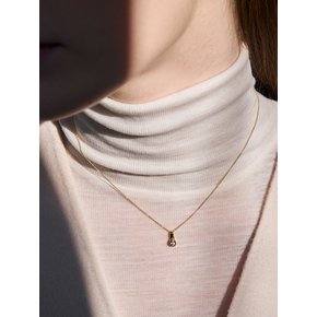 14k pear white topaz pendant necklace