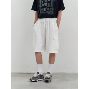 Bass cargo shorts (off white)