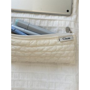 flat pencilcase _ Soft cream