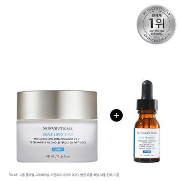 스킨수티컬즈 [위크단독] 트리플 리피드 명품 세라마이드 크림 세트 (+13만원 상당 CE페룰릭 15ml)