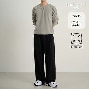 남성 밴딩 스판 핀턱 와이드 트레이닝 팬츠 (MP2644)