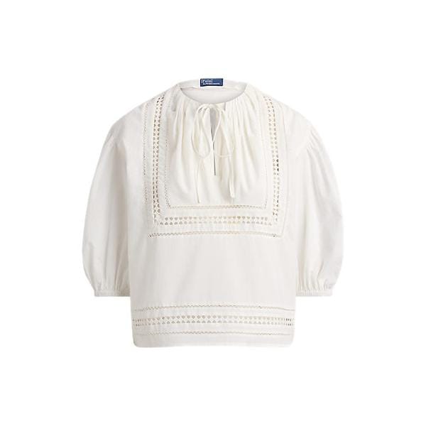 여성 레이스 트림 코튼 셔츠(WMPOSHTNDO21137100)