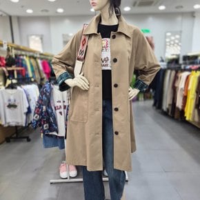체크 블록  트렌치 코트 BACTA1641  BG_DJ