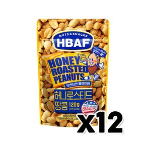 HBAF 바프 허니로스티드땅콩 견과류간식 120g x 12개