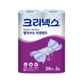 크리넥스 빨아쓰는 위생행주 36매 2롤