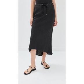 4965879 James Perse Bias Cut Linen Drawstring Skirt