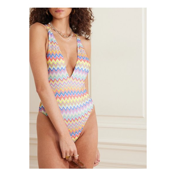 스트라이프 크로셰 니트 스윔수트 멀티컬러 1647597337430958