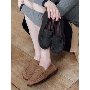[단독]Carson 카슨 카우레더 스웨이드 페니 로퍼_L347_4colors_1.5cm