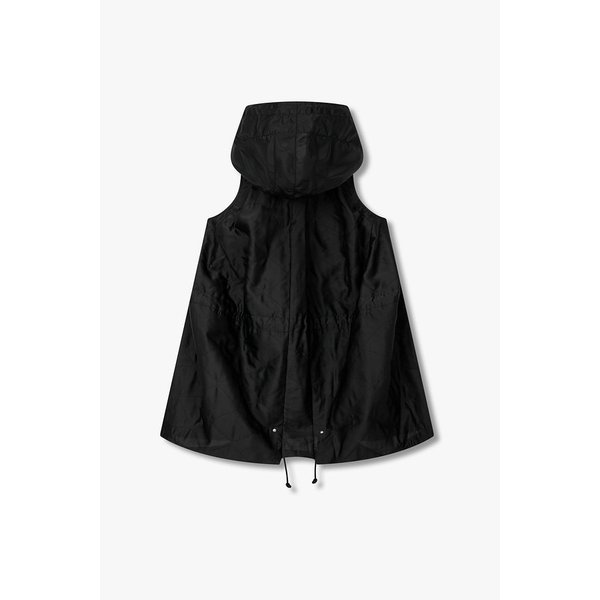 여성 퀼티드 새틴 후드 베스트 6416101119000