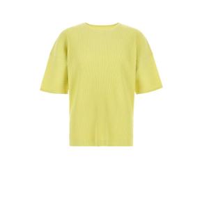 26SS 옴므 플리세 이세이 미야케 반팔 티셔츠 HP66JK053 53 ZUCCHINI YELLOW DOM