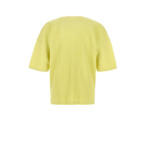 26SS 옴므 플리세 이세이 미야케 반팔 티셔츠 HP66JK053 53 ZUCCHINI YELLOW DOM