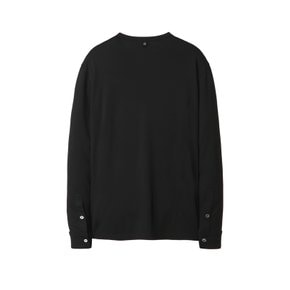 [25SS] 블랙《CuffTee》라운드 긴팔 티셔츠 ARTS5A101BK