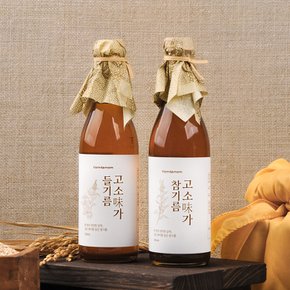 [팜투맘] 고소미가 저온압착 참기름 350ml + 들기름 350ml
