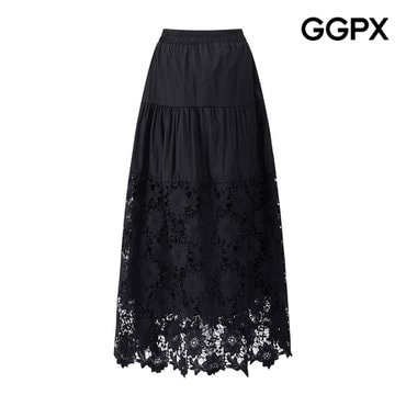 GGPX 하프 레이스 밴딩 스커트 (GP6SK014F)
