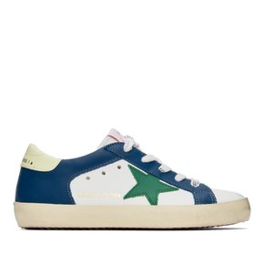 키즈 화이트 & 블루 Golden Goose 바스켓 스크래치 스니커즈 241813M707000