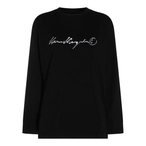 MM6 메종마르지엘라 긴팔 티셔츠 S52GC0370 M20258900 BLACK