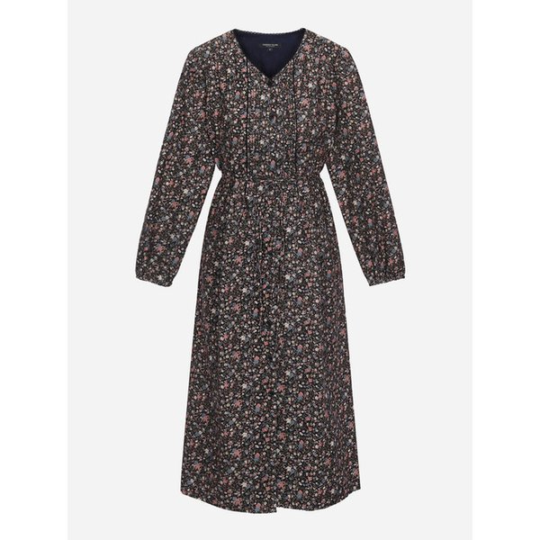 브이넥 코듀로이 풀오픈 원피스_T258MOP342W