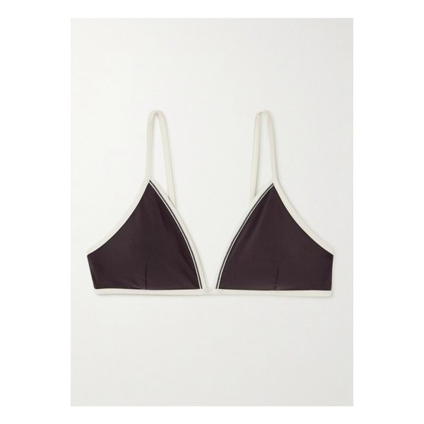 브루넬로쿠치넬리 비즈 장식 트라이앵글 비키니 탑 다크 브라운 1647597355301115