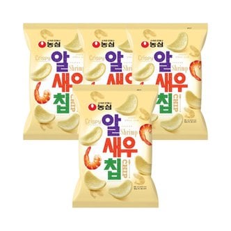  농심 알새우칩 130g x 4봉 / 과자 간식 스낵 대용량