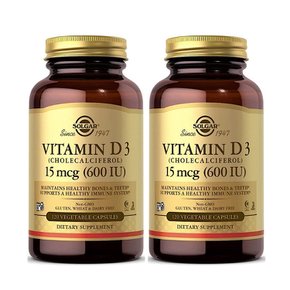 솔가 비타민D3 Vitamin D3 15mcg 600IU 120캡슐 2개