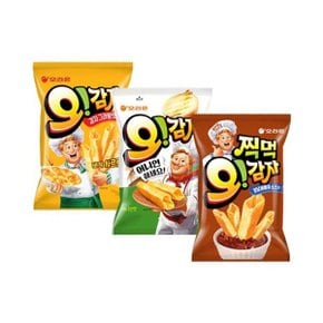 오리온 오감자 그라탕맛 + 어니언맛 + 찍먹 양념바베큐소스맛