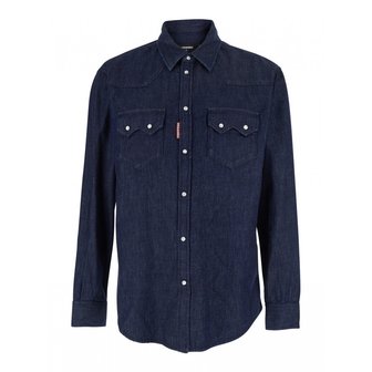 디스퀘어드2 남성 셔츠 S74DM1025 D30029470 Blu /14 645405