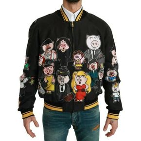 4867835 Dolce & Gabbana multi Motive Bomber Style Mens Jacket 94716997