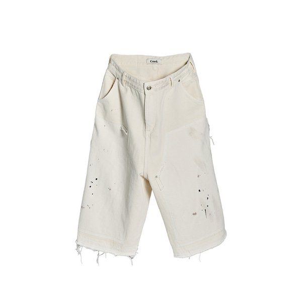 PAINTED WASHED BERMUDA PANTS_IV