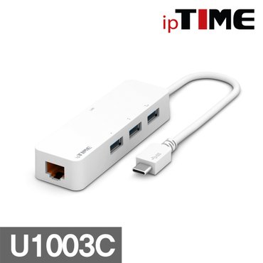 ipTIME 아이피타임 IPTIME 기가비트 USB 3.0 C타입 유선 랜카드 3포트 허브 U1003C