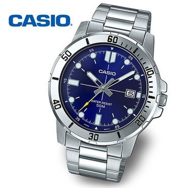 카시오 [정품] CASIO 카시오 청새치 MTP-VD01D-2E 남성 야광 메탈시계