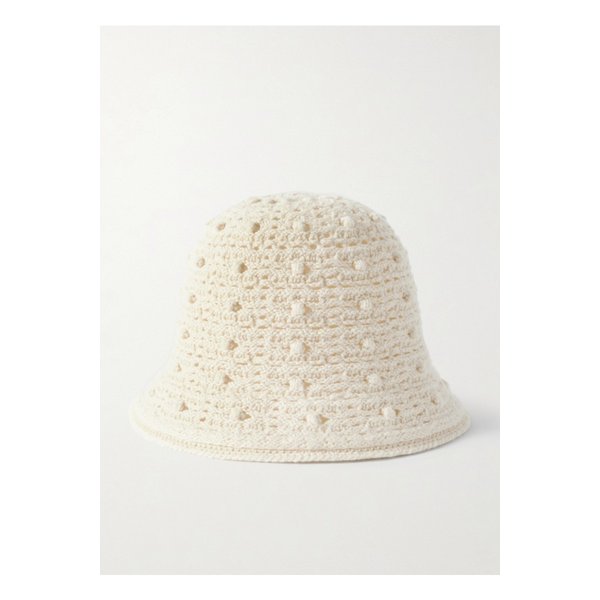 아롤라 크로셰 캐시미어 혼방 버킷 햇 화이트 1647597355700459