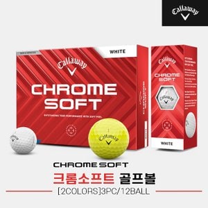 GOLFPICK [캘러웨이코리아정품]2024 캘러웨이 크롬소프트 골프볼[남여공용][2COLORS][3피스/12알]