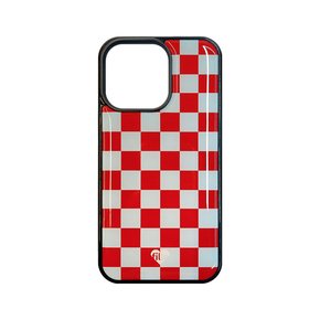 에폭시 Copenhagen Check iPhone Case - Sky & Red