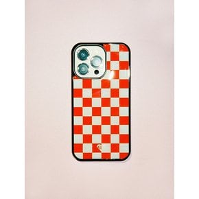 에폭시 Copenhagen Check iPhone Case - Sky & Red