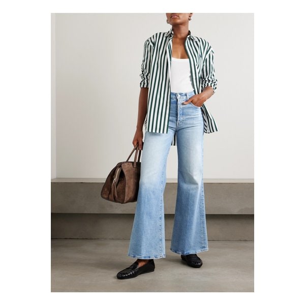 더 톰캣 롤러 스니크 하이라이즈 와이드 진 라이트 데님 46376663162897198