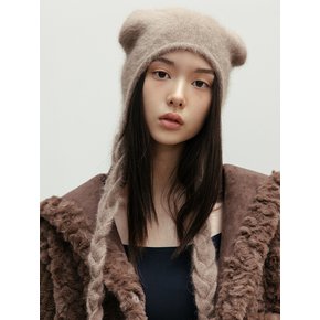 TWIST ANGORA KNIT BEANIE_TT4W302BE