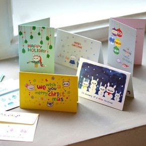 5 Christmas card SET . ver2