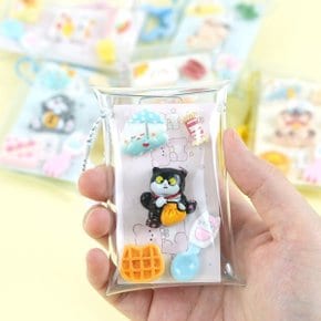 냥냥 가챠 파우치 키링 랜덤1개 4000 키홀더 가방 장식 열쇠 고리 단체선물