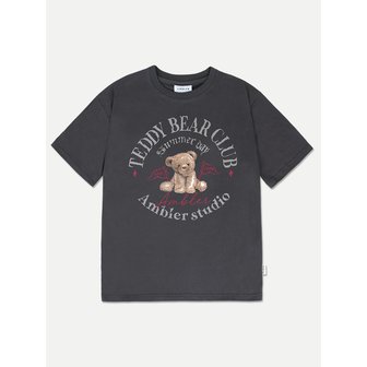 엠블러 TEDDY BEAR CLUB Over fit T-Shirts AS1028 (Dark Gray)