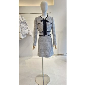 JJ지고트 [여주점] [JJ 지고트] 여성 트위드 리본 포인트 쟈켓형 원피스GRBM0OP901